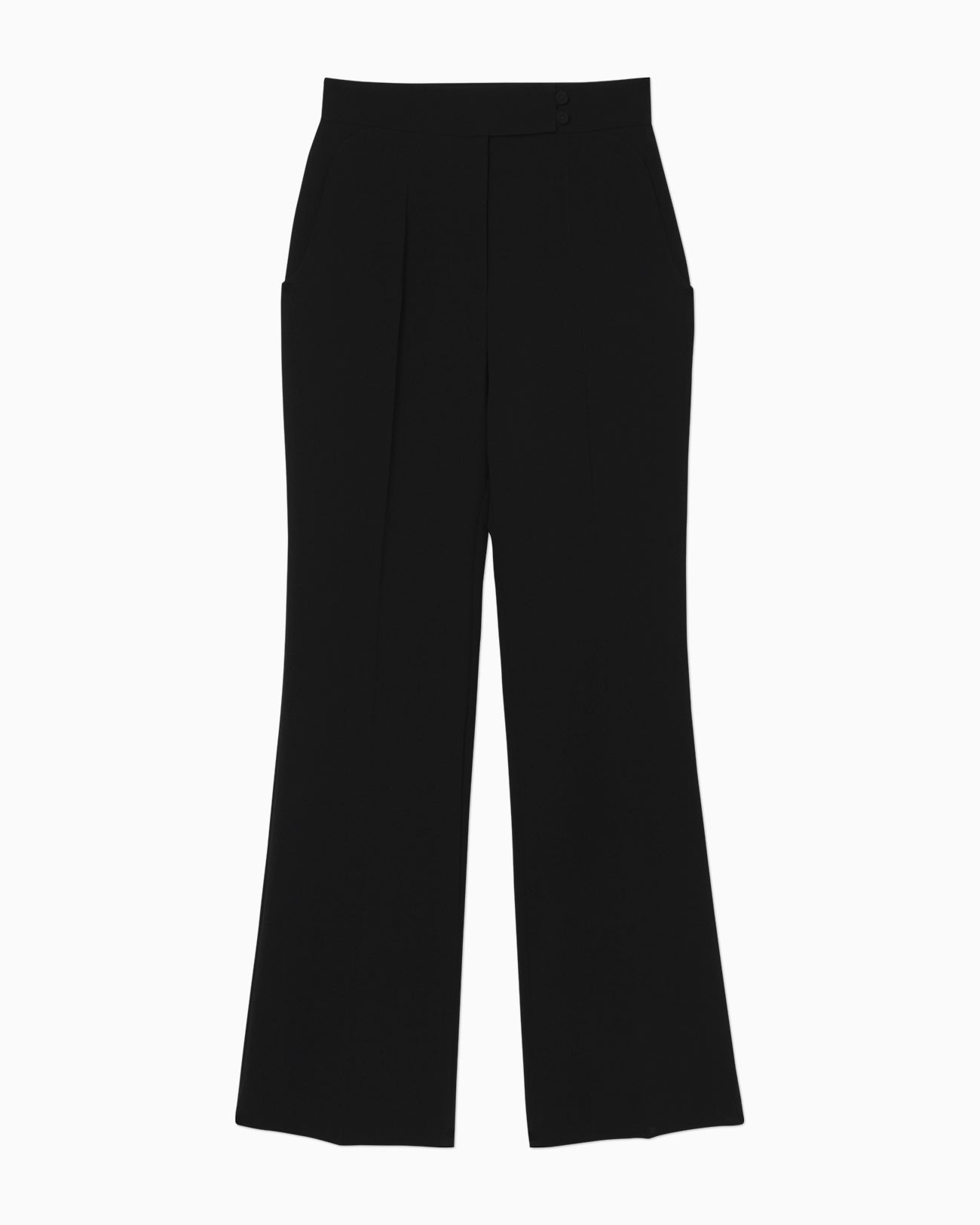 High Waisted Center Creased Suit Trousers - black - Mame Kurogouchi