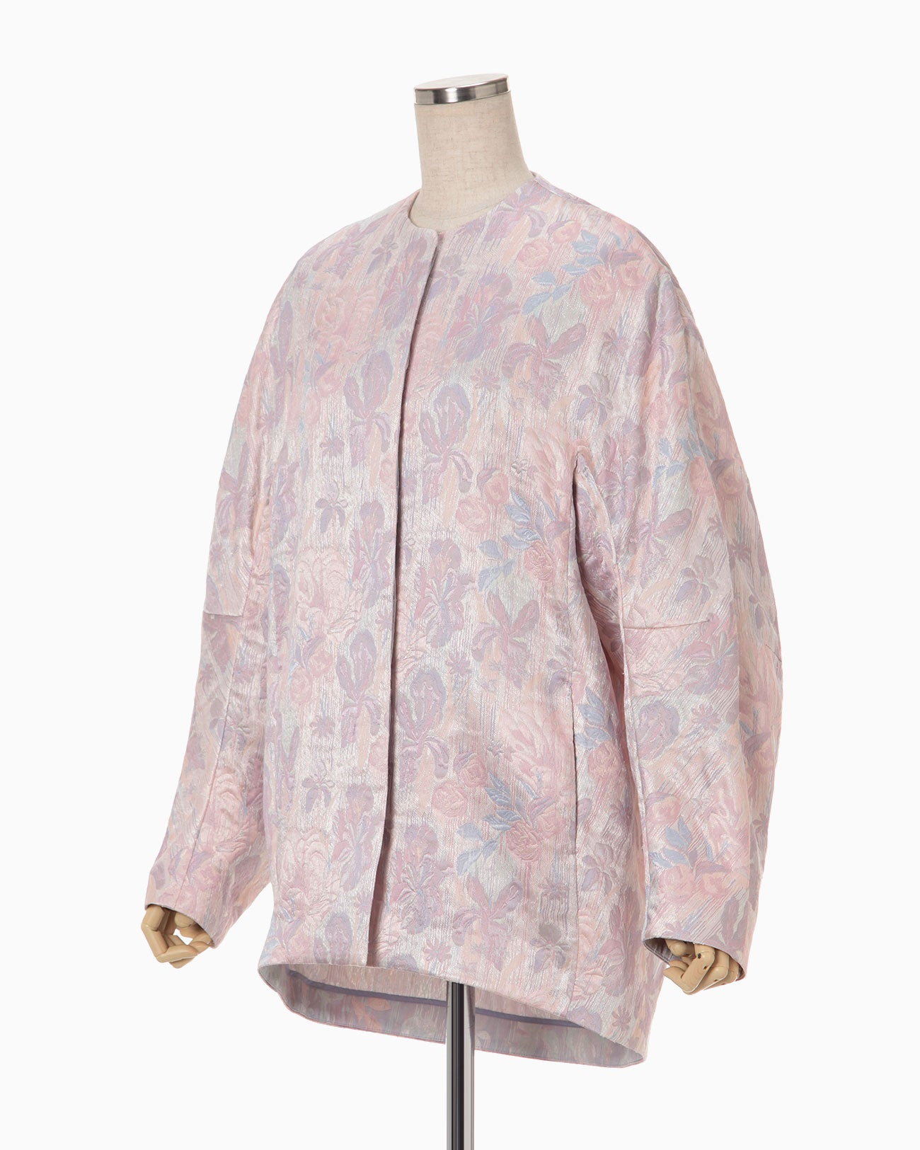 Hazy Floral Jacquard Coat - lilac - Mame Kurogouchi