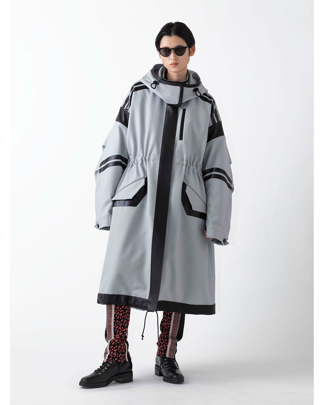 Shadow patched wool hooded coat | nate-hospital.com