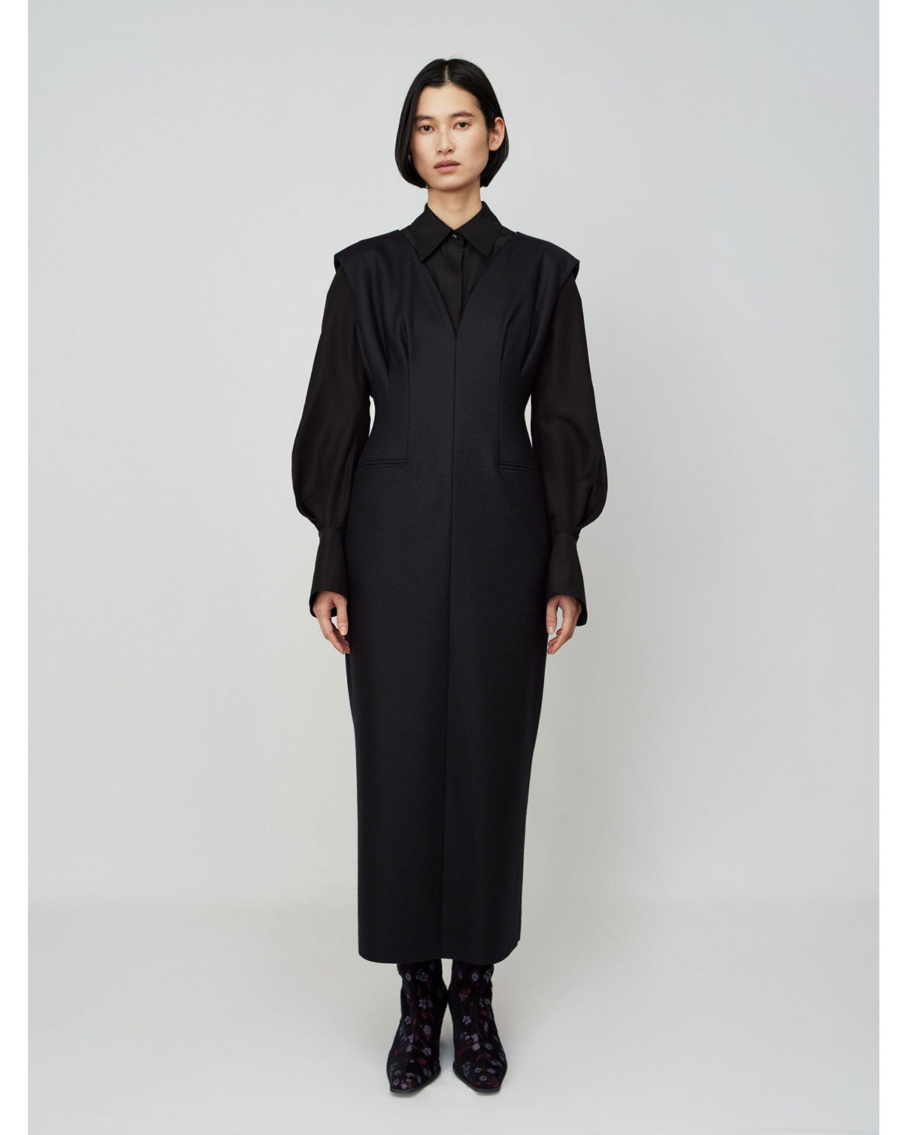 美品】mame V-Neck Tucked Wool Dress | www.causus.be