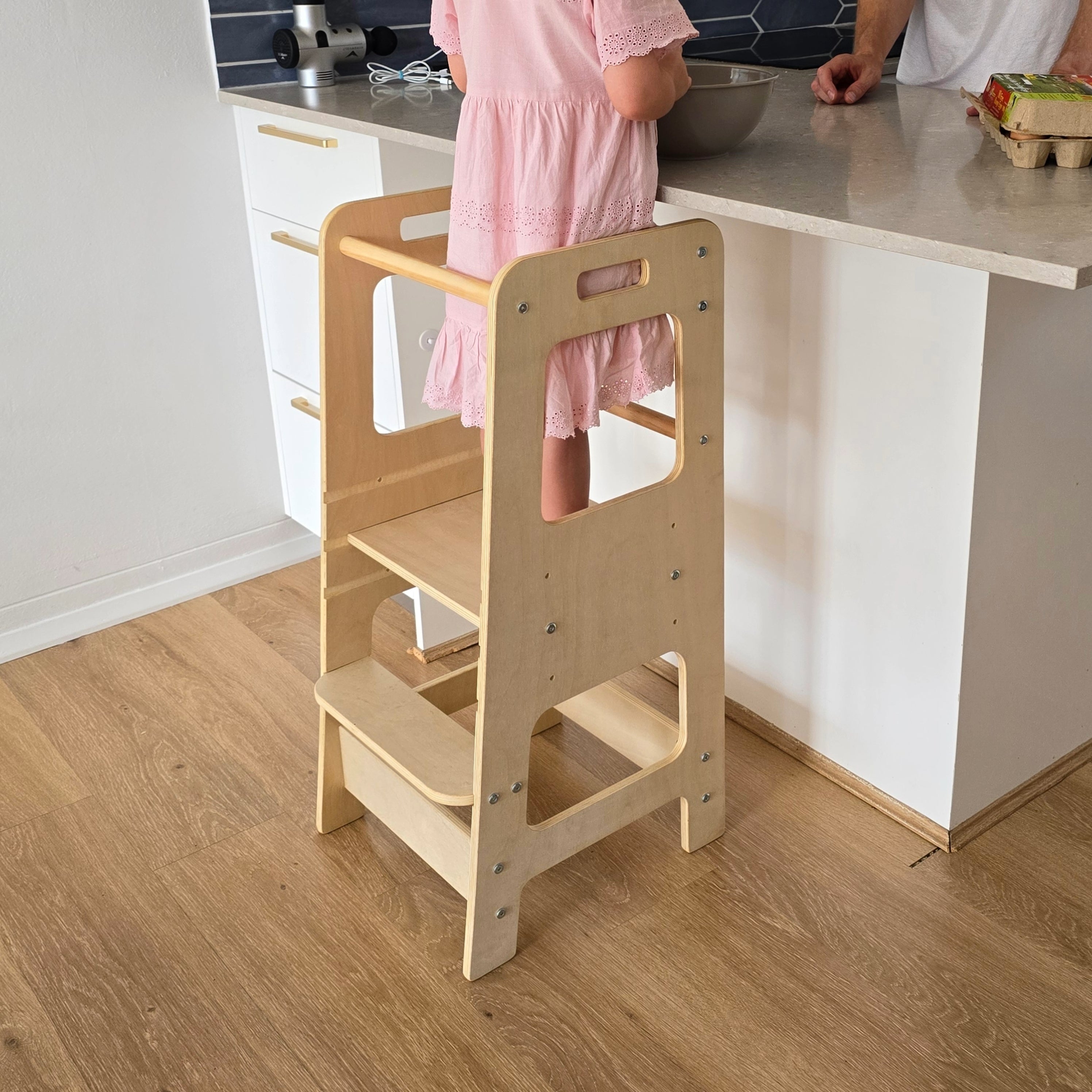 Adjustable Learning Tower - Natural - Four Little Monkeys product image