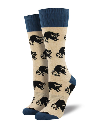 Raccoon Pattern Hiking Socks | Outlands by Socksmith