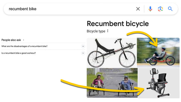 recumbent bicycle google search results