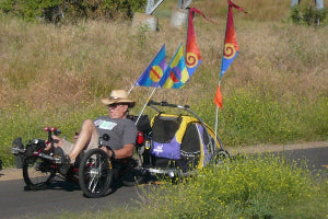 Trike Safety Flags Draw Attention of Other Drivers on Street
