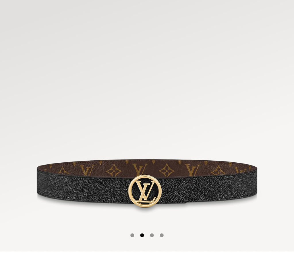 Louis Vuitton LV Initiales 35mm Reversible Belt Grey Monogram Eclipse. Size 110 cm