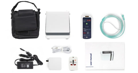 accessories coming with the portable oxygen concentrator