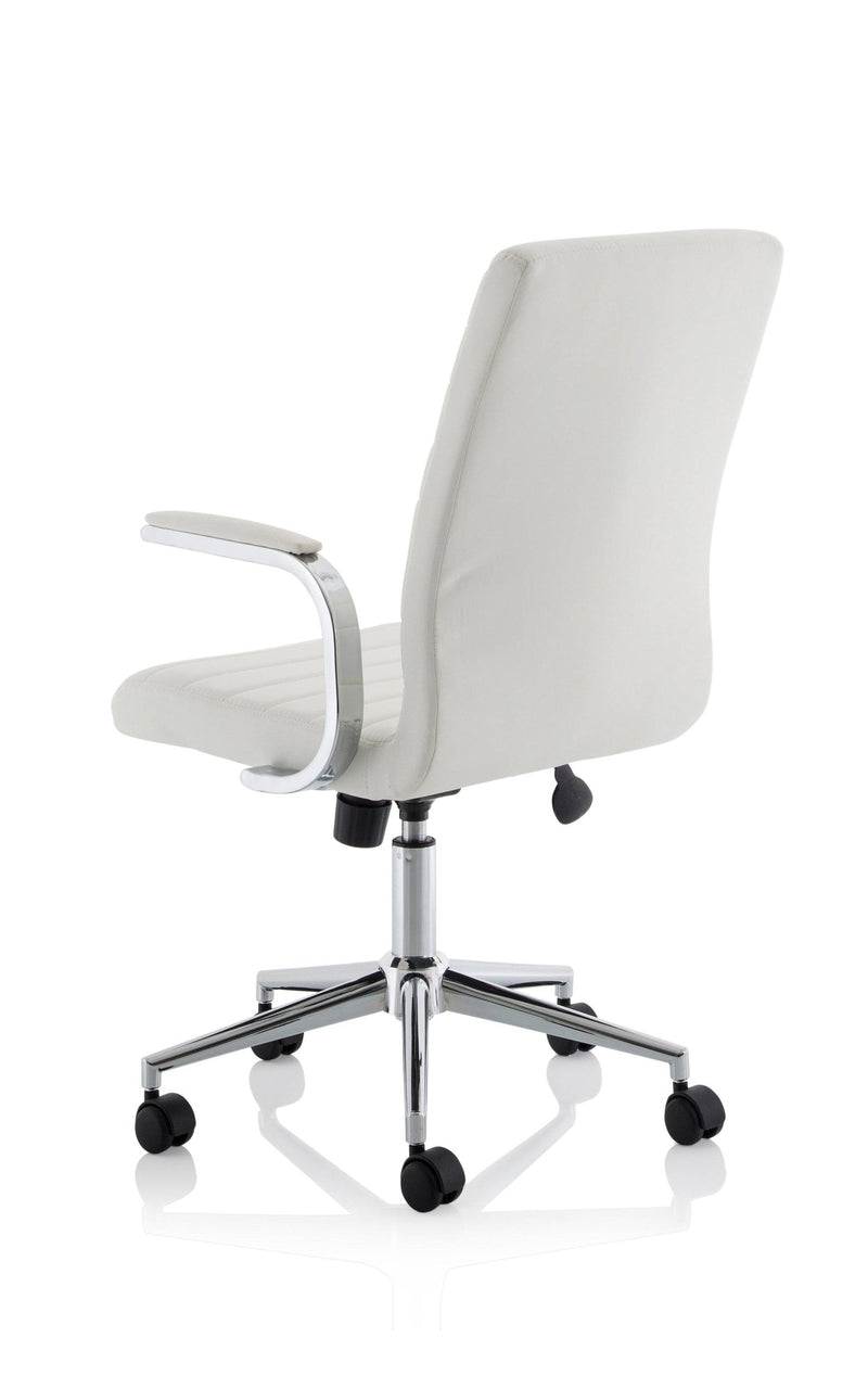 ezra executive white leather chair