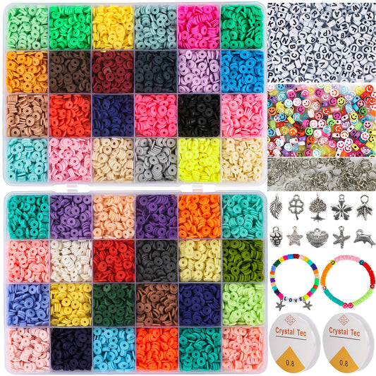Koralakiri 24 Colors Clay Beads for Bracelet Making Kit for Girls