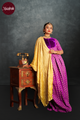 Purple with gold foil print
