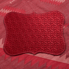 Tischset ICON aus Leder geprägt - strawberry