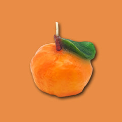 Candle fruit - tangerine with leaf