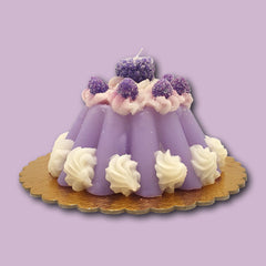 Candle cake - purple pudding