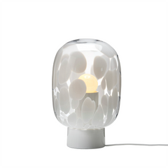 Table lamp FLAKES of glass - white