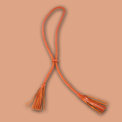 VERSAILLES leather necklace - orange