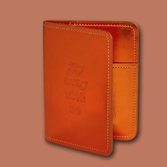 LARA leather passport cover - amber