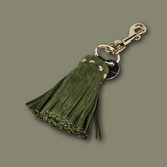 VERSAILLES leather key fob - olive