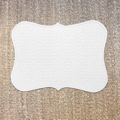 Placemat ICON embossed leather - white
