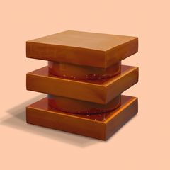 Side table MONTCEAUX ceramic - caramel