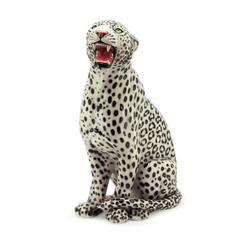 Ceramic animal statue large - snow leopard DX