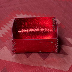 Accessory Box ICON embossed leather - strawberry