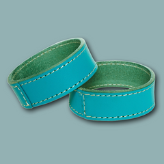 Armreif LIFESTYLE aus Leder glatt - turquoise