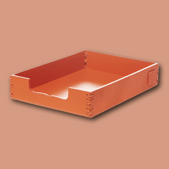 OFFICE leather document holder - orange