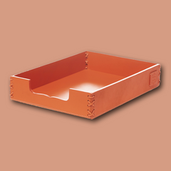 Dokumentenablage OFFICE aus Leder - orange