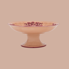 Obstschale aus Keramik im Farbton rose/rot