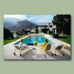 Wall mural acrylic glass Slim Aarons - Poolside Gossip