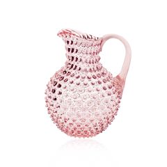 Krug HOBNAIL aus Glas - rosa