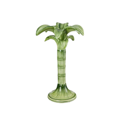 PALME ceramic candle holder - green medium