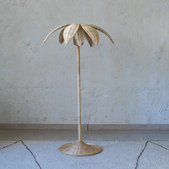 Rattan floor lamp palm tree