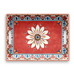 Tray with handles melamine - MADRID red/ton