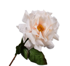 Kunstblume Rose Stiel - creme-weiss