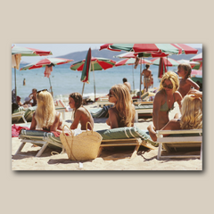 Mural Acrylic Slim Aarons - Saint Tropez Beach