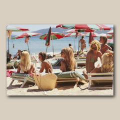 Wandbild Acrylglas Slim Aarons - Saint Tropez Beach