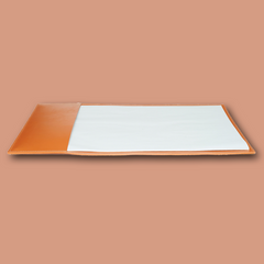 OFFICE leather desk pad smooth - orange