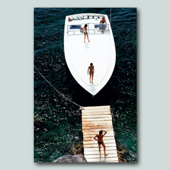 Wandbild Acrylglas Slim Aarons - Speedboat landing