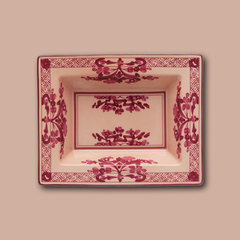 Rectangular bowl ORIENTE ITALIANO - pink/red