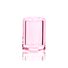 Zahnbürstenbecher aus Kristallglas - pink