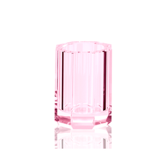 Crystal glass toothbrush tumbler - pink