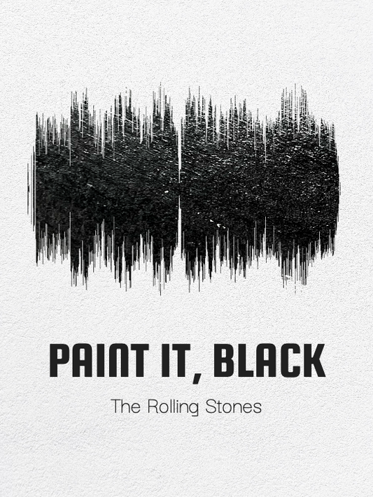 The Rolling Stones Paint It, Black Music Lyrics Print, Music Album Poster,  Music Album Typography Art, Lyric Wall Decor, Aftermath Album Art