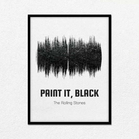 Paint It, Black Soundwave Art Poster by Rolling Stones – Printawave