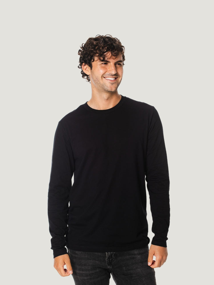 Fresh Clean Threads | Black Long Sleeve Crew Neck