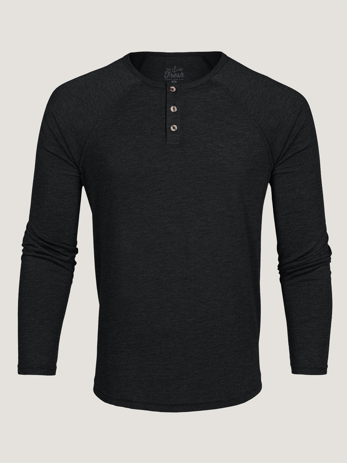 Hollister 3/4 Sleeve Henley Baseball Slim Fit In Black Camo for Men