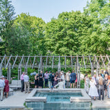 cocktails by the pool after the wedding