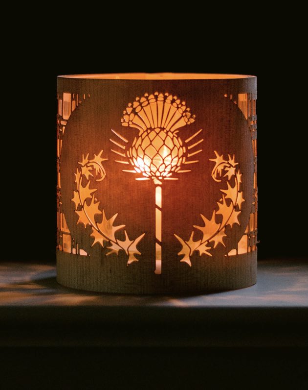 the thistle art designed lantern