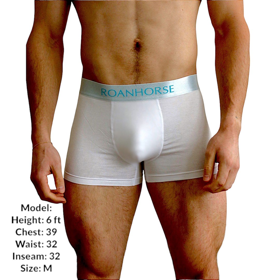 XS Eco White Belgian Boxer Shorts - 30 Waist Sleek Fit