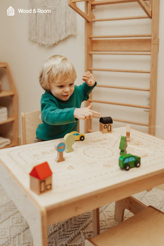 Toddler Activity Table with Paper Holder