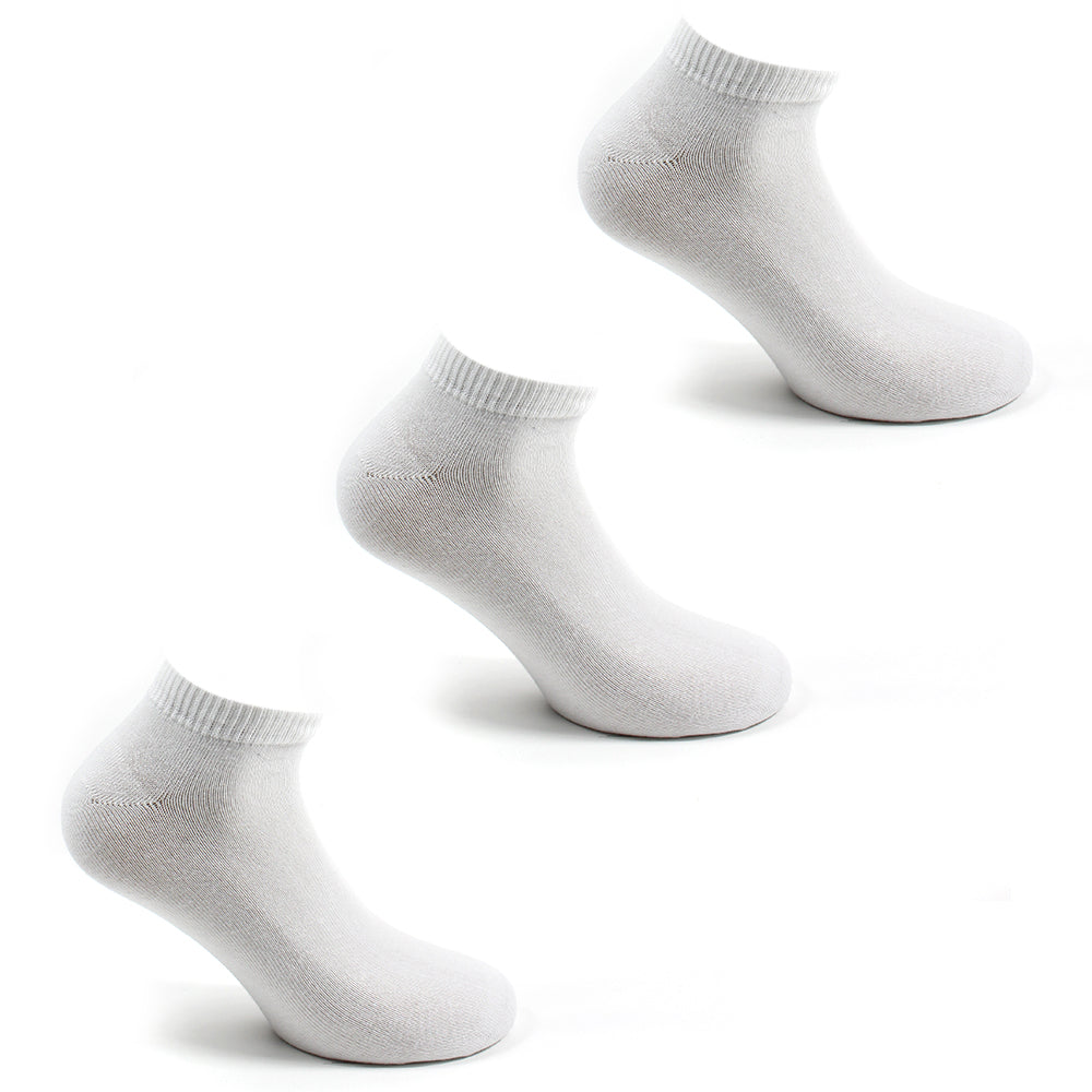 Par De Calcetines Lisos 97% Algodón Blanco - Calcetines de mujer